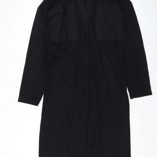 Zara Black Shirt Dress Women Long Sleeve Size 0