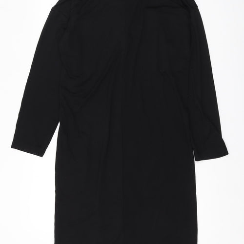 Zara Black Shirt Dress Women Long Sleeve Size 0