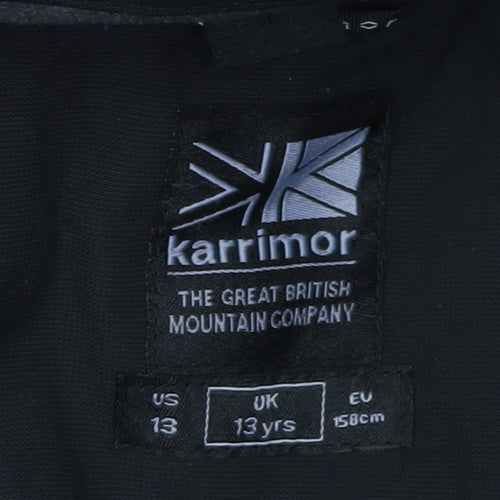 Karrimor Boys Black Waterproof Hooded Jacket 13 Years