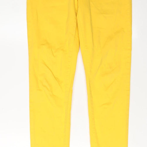 Massimo Dutti Women's Yellow Skinny Jeans Size 8