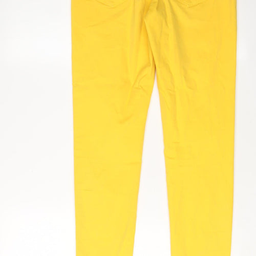 Massimo Dutti Women's Yellow Skinny Jeans Size 8