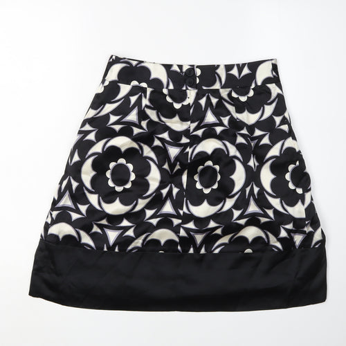 Banana Republic Women’s Black Geometric A-Line Skirt Size 4