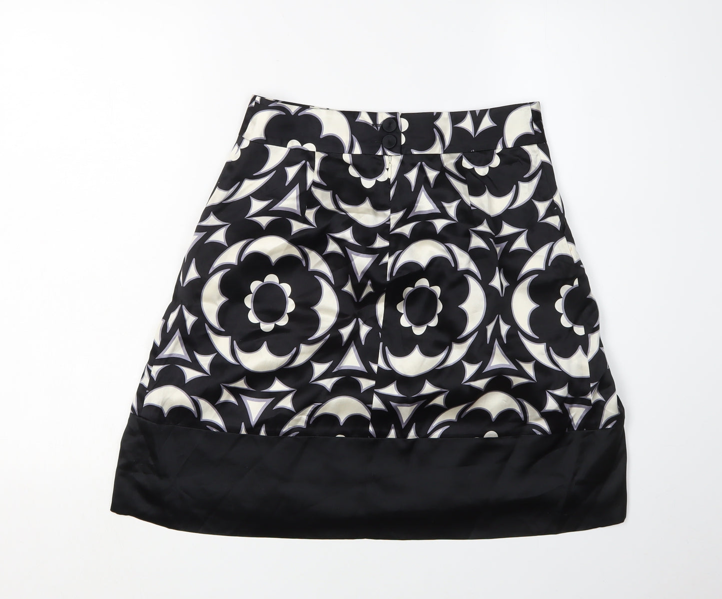 Banana Republic Women’s Black Geometric A-Line Skirt Size 4