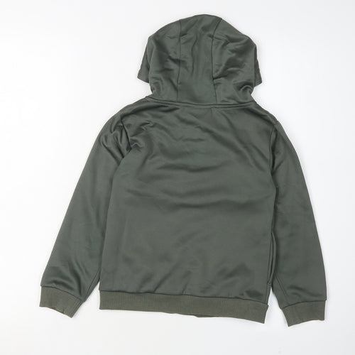 McKenzie Boys Green Colourblock Hoodie 6-7Y 1/4 Zip Casual