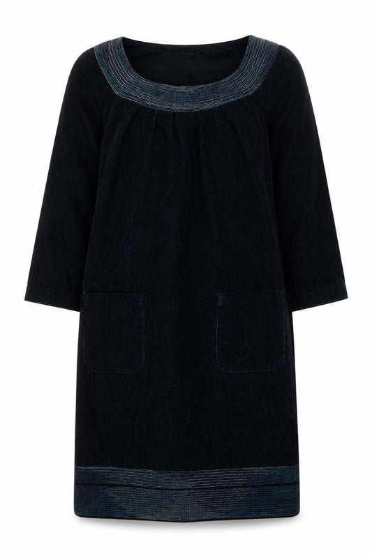 Front view of Boden Women's Black Shift Dress, size 8
