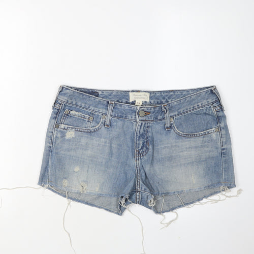 Abercrombie & Fitch Women's Blue Denim Cut-Off Shorts