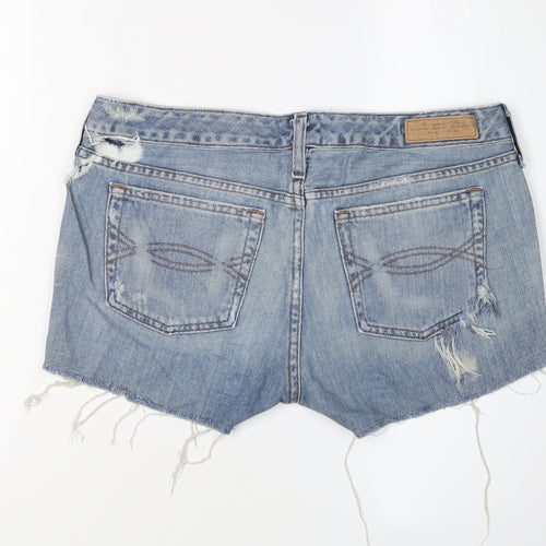 Abercrombie & Fitch Women's Blue Denim Cut-Off Shorts