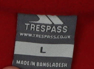 Trespass Men's Red Fleece Jacket L Full Zip Casual