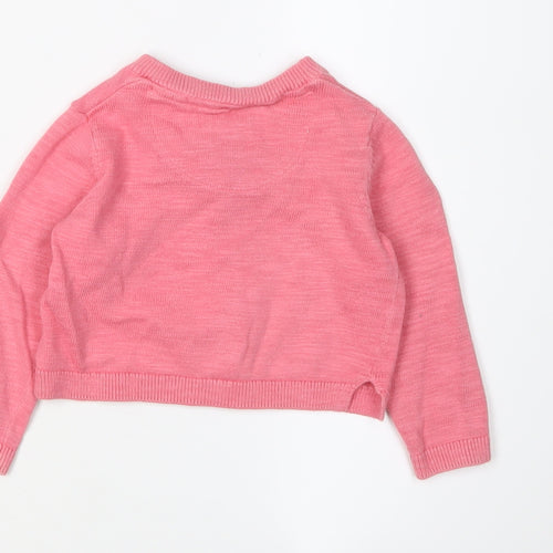 Mantaray Girls Pink Cotton Cardigan 12-18 Months