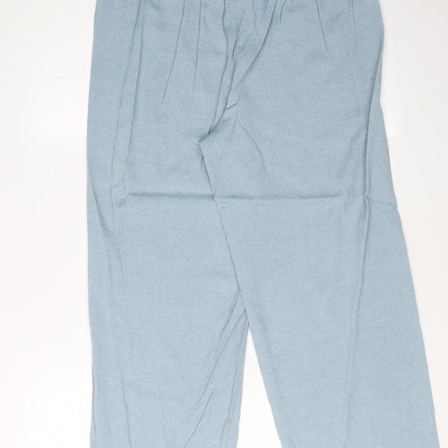 Honor Millburn Women's Blue Wide-Leg Trousers Size 12