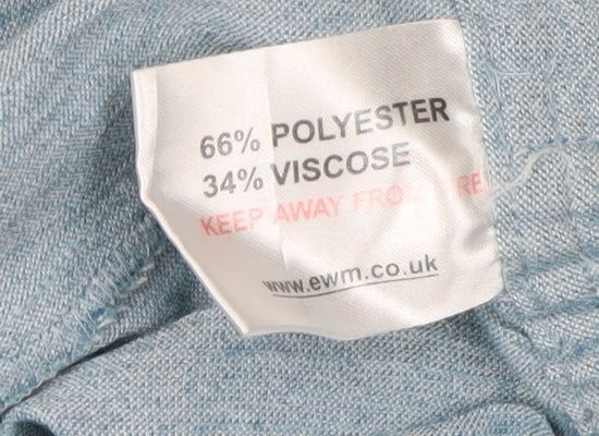 Honor Millburn Women's Blue Wide-Leg Trousers Size 12