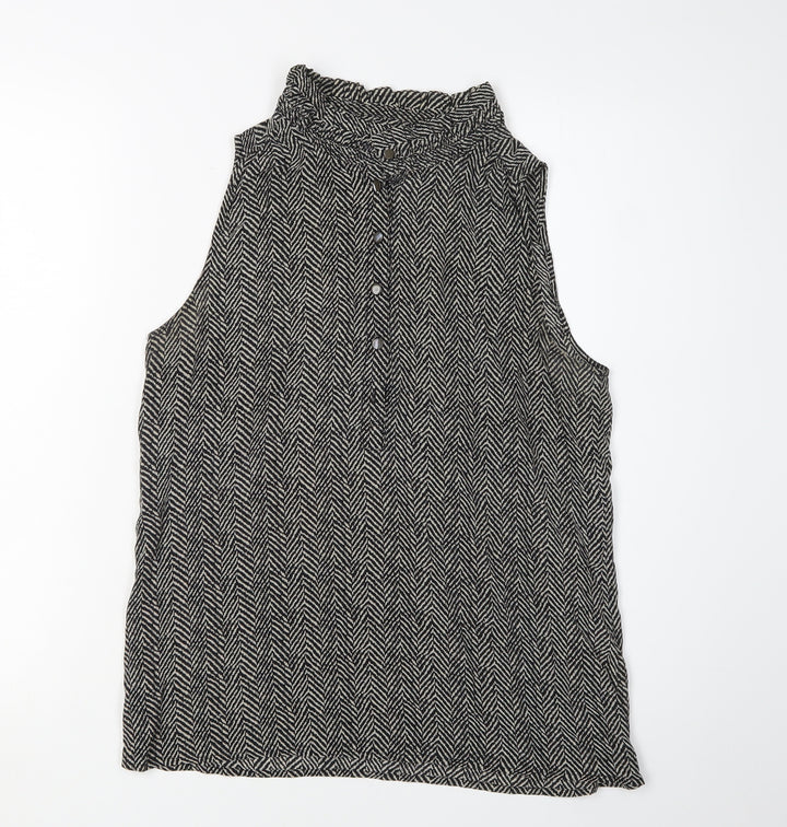 J. Crew Women's Black Silk Sleeveless Blouse, Size 8