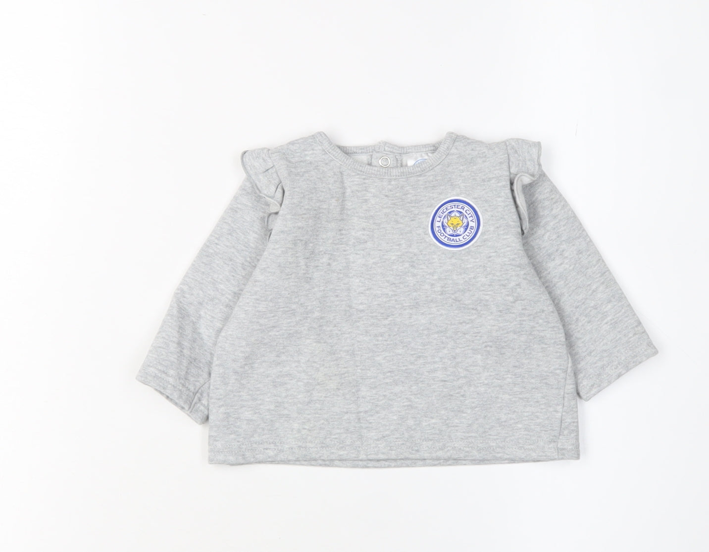 Leicester City FC Unisex Baby Grey Long Sleeve Shirt 6-9M