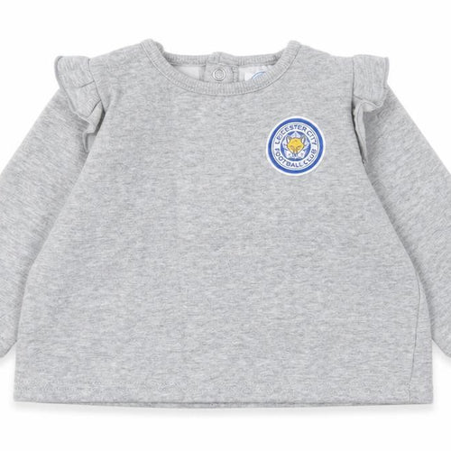 Leicester City FC Unisex Baby Grey Long Sleeve Shirt 6-9M