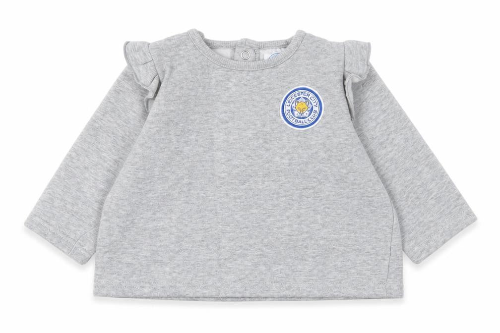 Leicester City FC Unisex Baby Grey Long Sleeve Shirt 6-9M