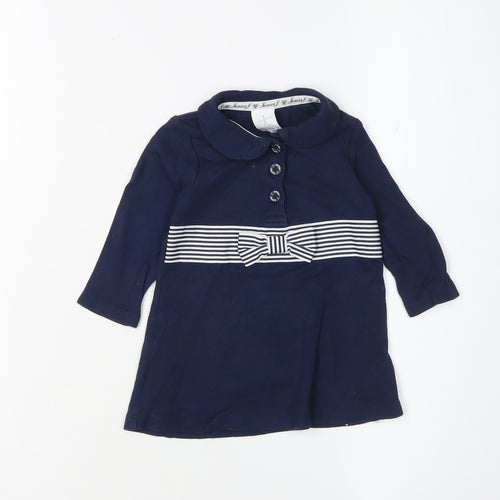 Jasper Conran Unisex Blue Shirt Dress 3-6M EUC NWT