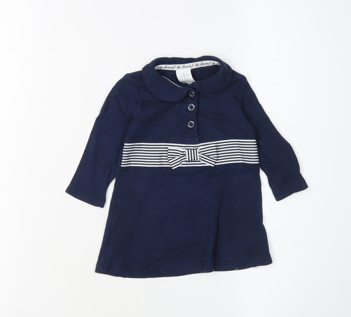 Jasper Conran Unisex Blue Shirt Dress 3-6M EUC NWT