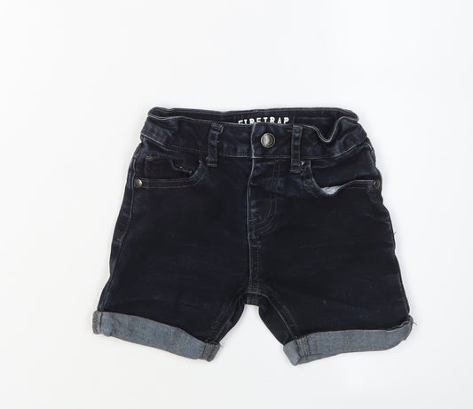 Firetrap Girls Black Bermuda Shorts 2-3 Years Casual Denim