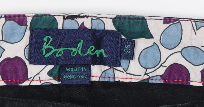 Boden Women's Black Straight-Leg Trousers Size 12