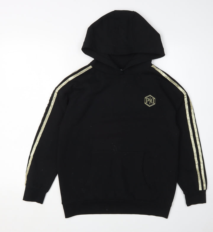 Pindydoll Girls Black Pullover Hoodie Size 10 Years