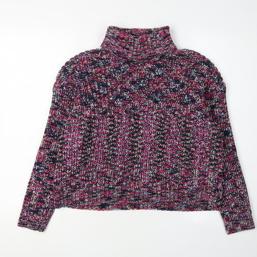 Marks and Spencer Girls Multicoloured Roll Neck Jumper