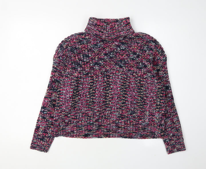 Marks and Spencer Girls Multicoloured Roll Neck Jumper