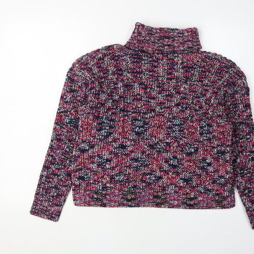 Marks and Spencer Girls Multicoloured Roll Neck Jumper
