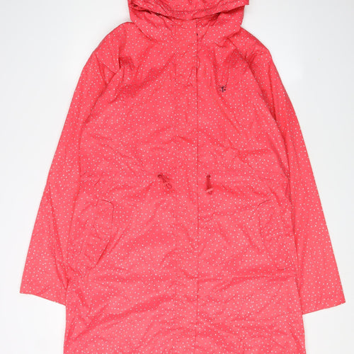 Lighthouse Women's Red Polka Dot Rain Coat, Size 16
