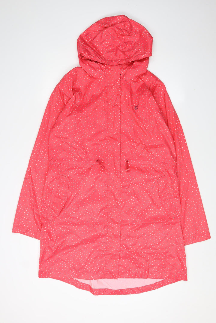 Lighthouse Women's Red Polka Dot Rain Coat, Size 16