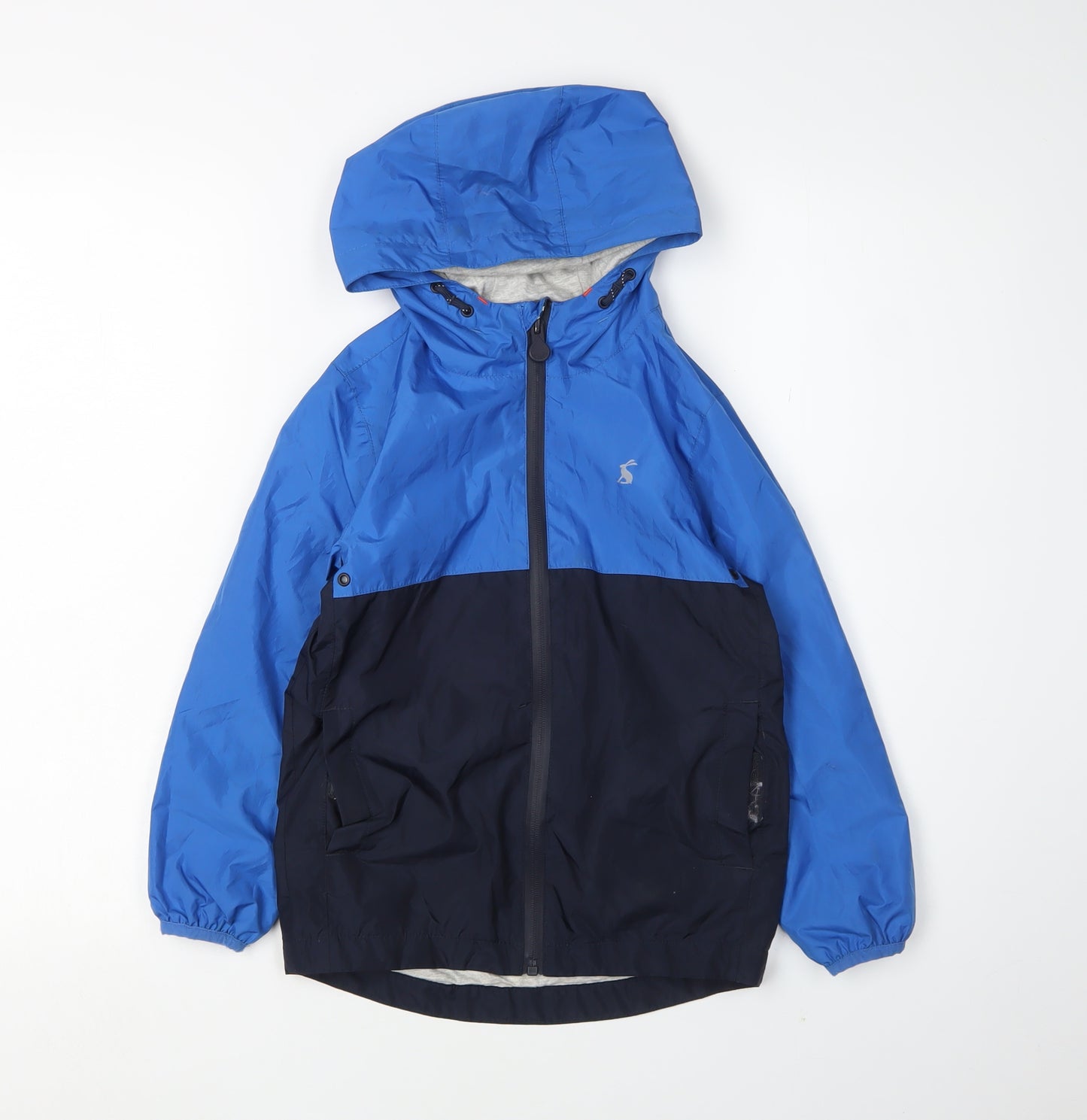 Joules Boys Blue Colourblock Rain Coat, 7 Years