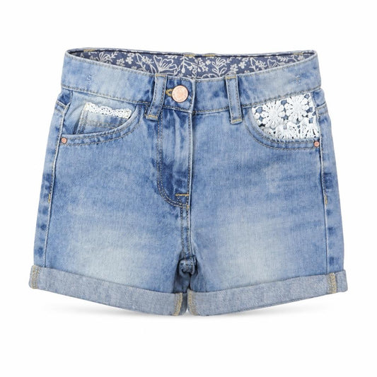 Next Girls Blue Denim Chino Shorts 3 Years