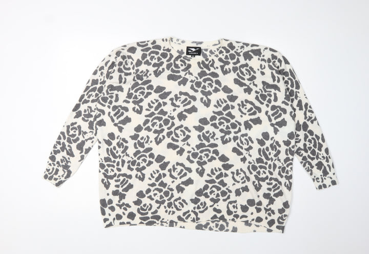 Y London Womens Animal Print Pullover, Size M, Multicoloured