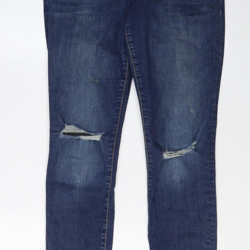 Gap Women's Blue Skinny Jeans Size 27 Distressed