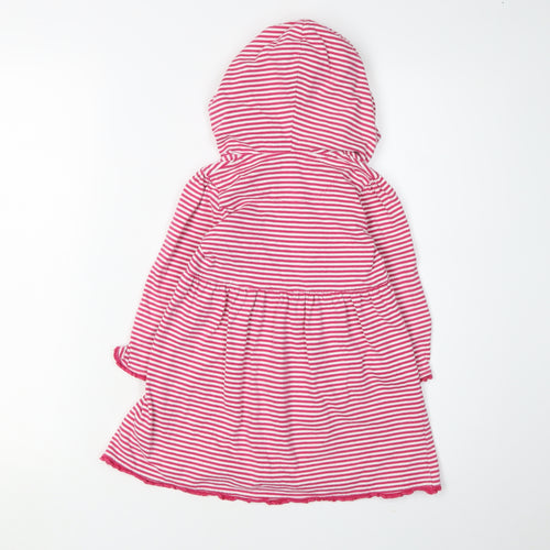 Blue Zoo Girls Striped Pink Hooded Dress, 3-4 Years