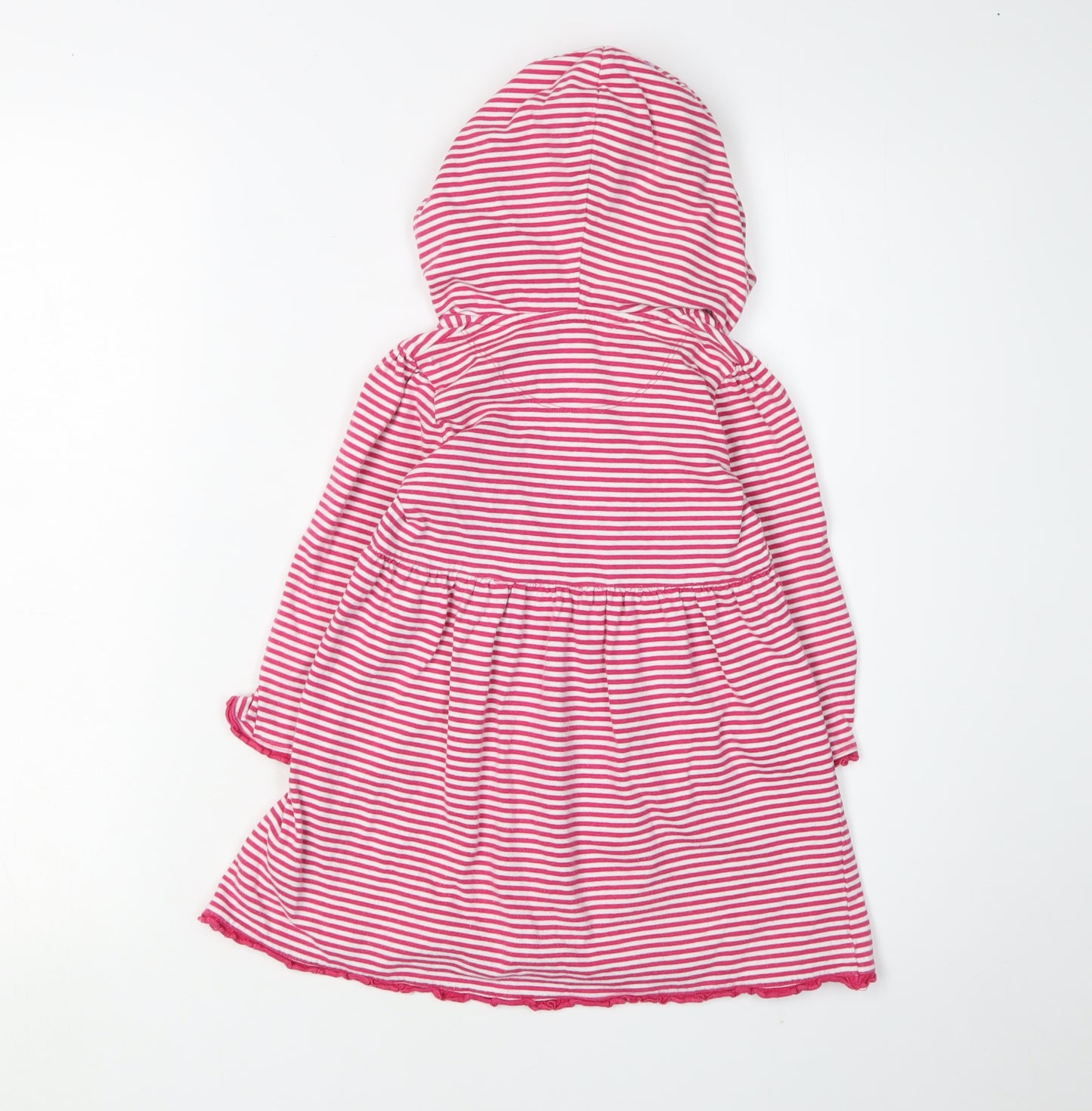 Blue Zoo Girls Striped Pink Hooded Dress, 3-4 Years