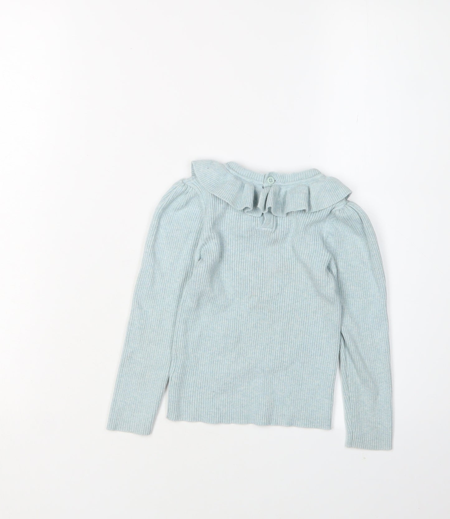 Next Girls Blue Ruffle Pullover Jumper 2-3 Years