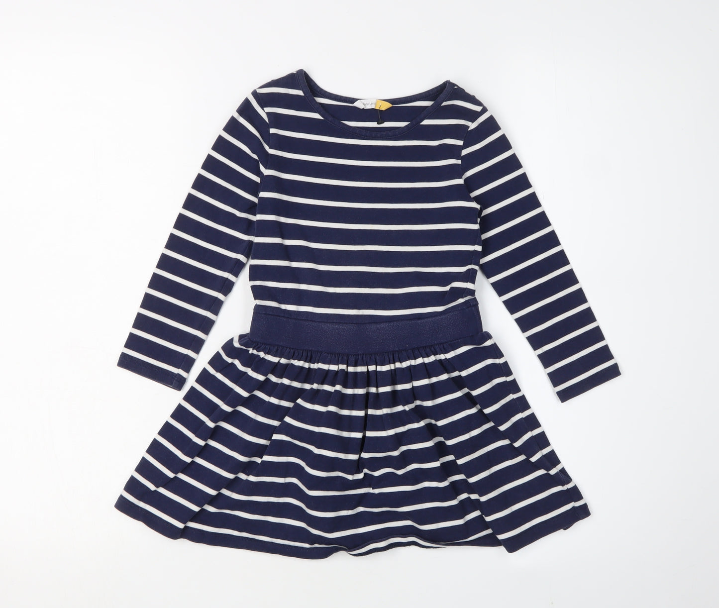 John Lewis Girls Blue Striped Skater Dress, 3 Years