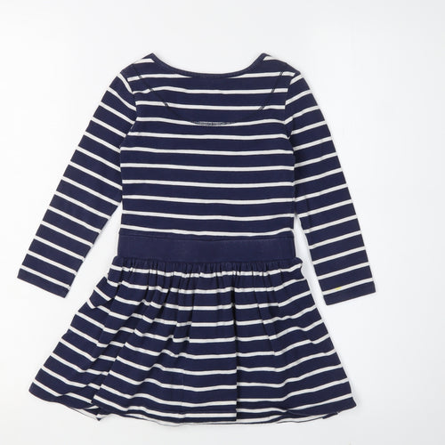 John Lewis Girls Blue Striped Skater Dress, 3 Years