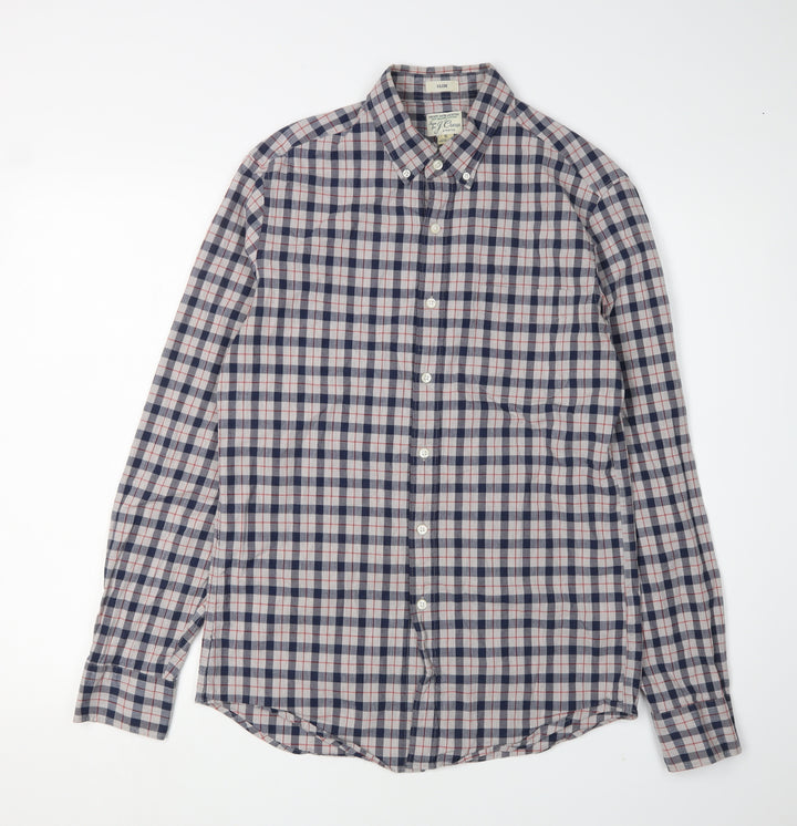 J. Crew Men's Slim Fit Multicoloured Check Shirt S