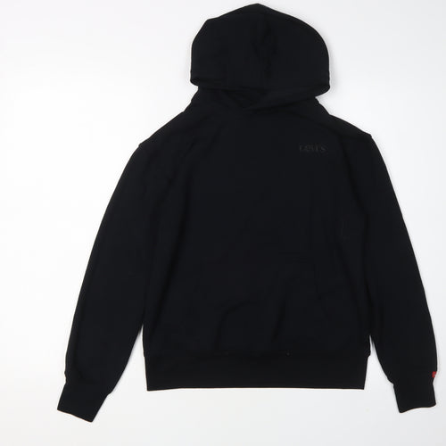 Levi's Boys Black Pullover Hoodie, Size 12, Logo Design