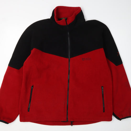 Regatta Men's Red and Black Fleece Jacket L