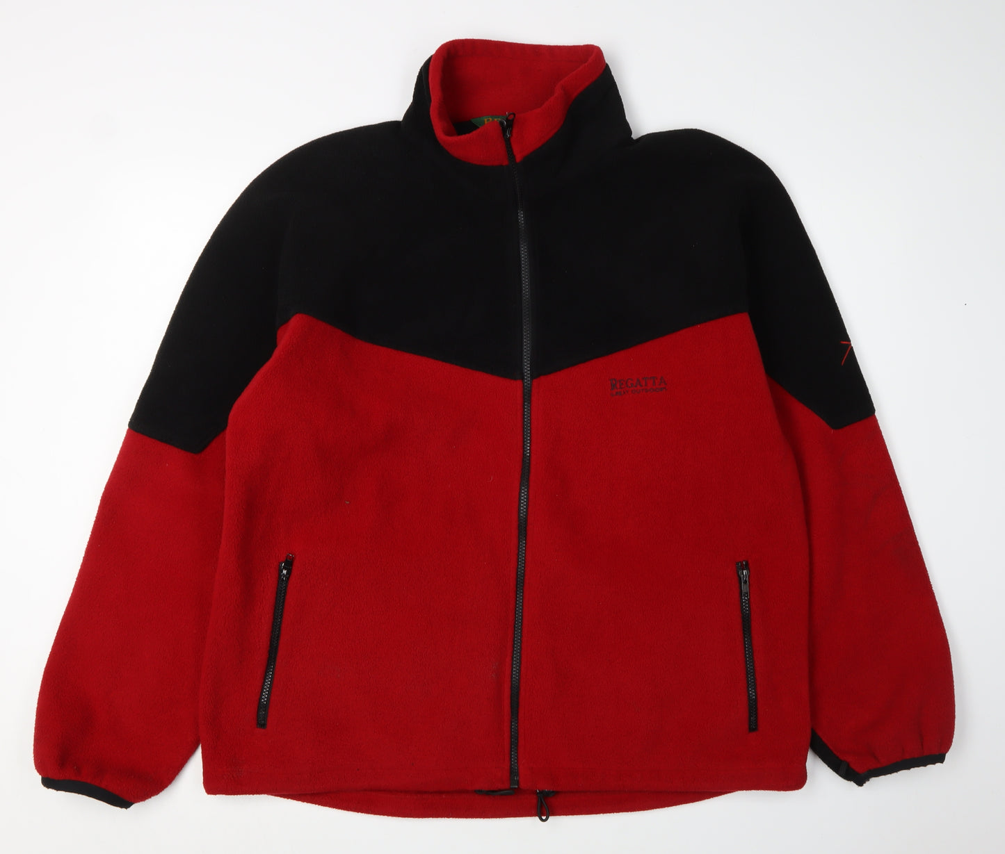 Regatta Men's Red and Black Fleece Jacket L