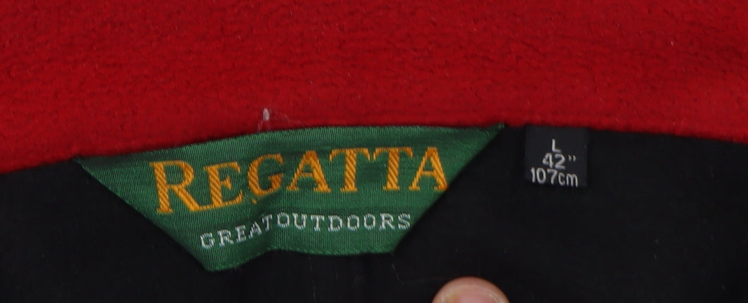 Regatta Men's Red and Black Fleece Jacket L