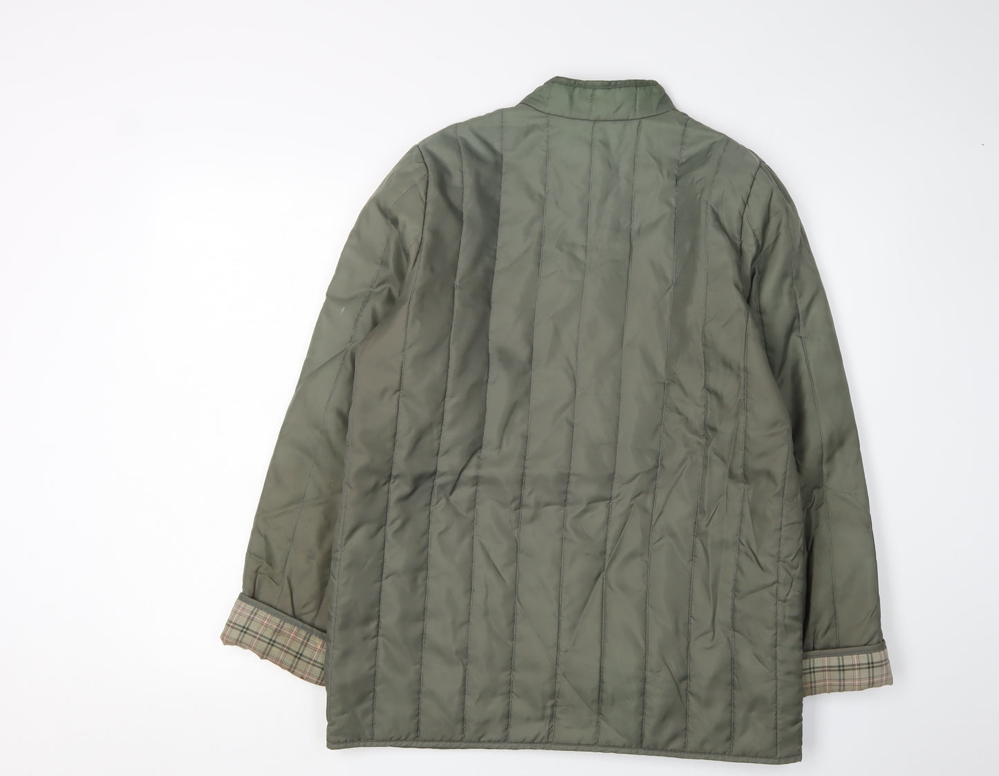 St Michael Women's Green Quilted Jacket Size 12