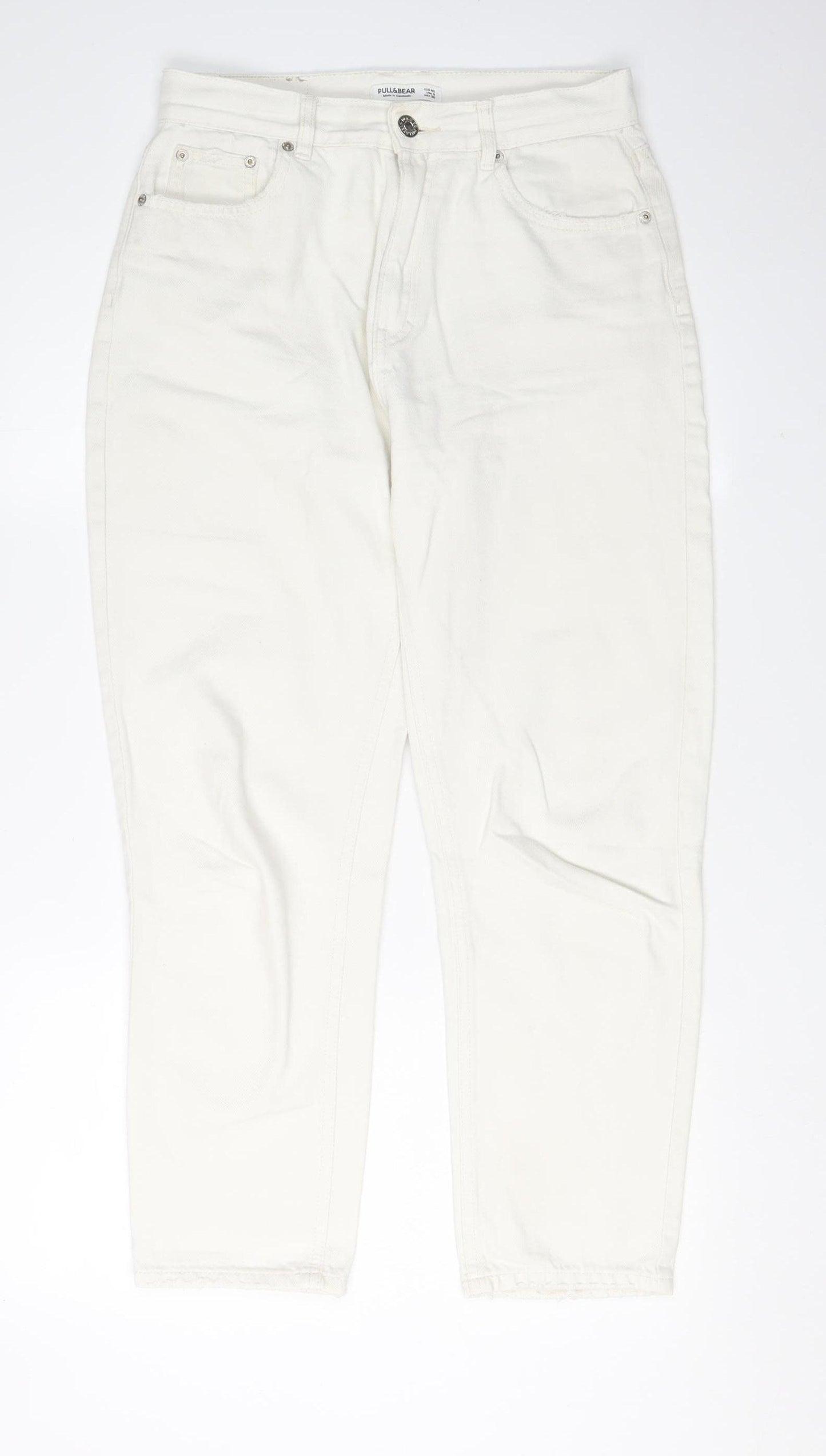Pull&Bear Women's White Straight Jeans Size 12