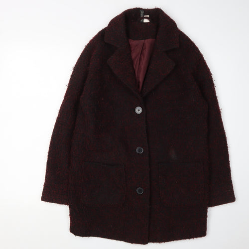 Zara Women's Multicoloured Wool Overcoat Size 10