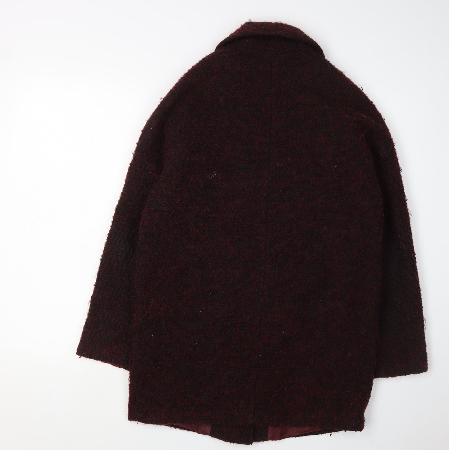 Zara Women's Multicoloured Wool Overcoat Size 10