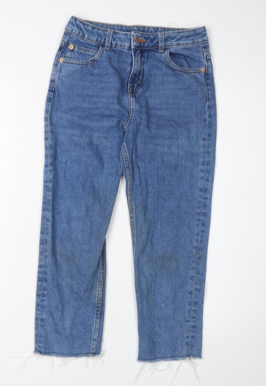 Marks and Spencer Girls Blue Straight Jeans Size 9-10 Years