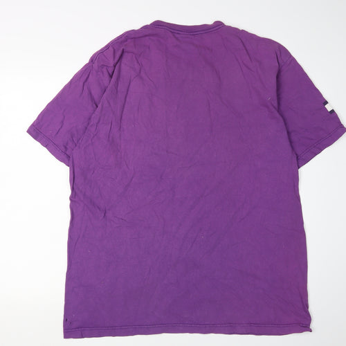 Tommy Hilfiger Men's Purple Logo T-Shirt, Size L, Cotton