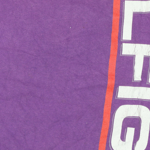 Tommy Hilfiger Men's Purple Logo T-Shirt, Size L, Cotton